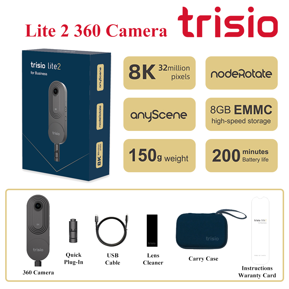 Trisio Lite 2 360 ī޶ ޴ ǳ ڵ ̴ ī޶ 8K 32MP 360 ĳ Ͻ